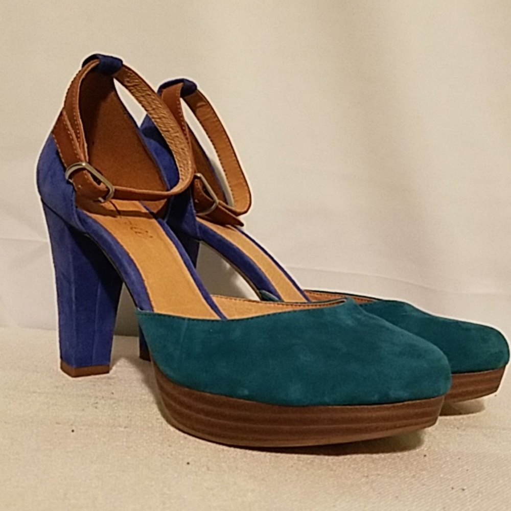 Madewell  Leather Color Block Heels